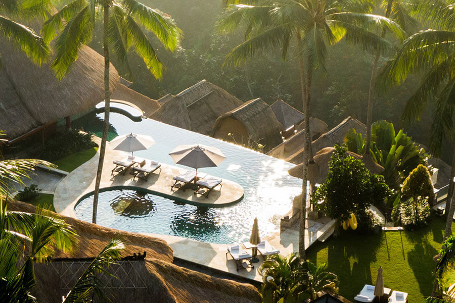 Birdview bali luxury resorts viceroy pool