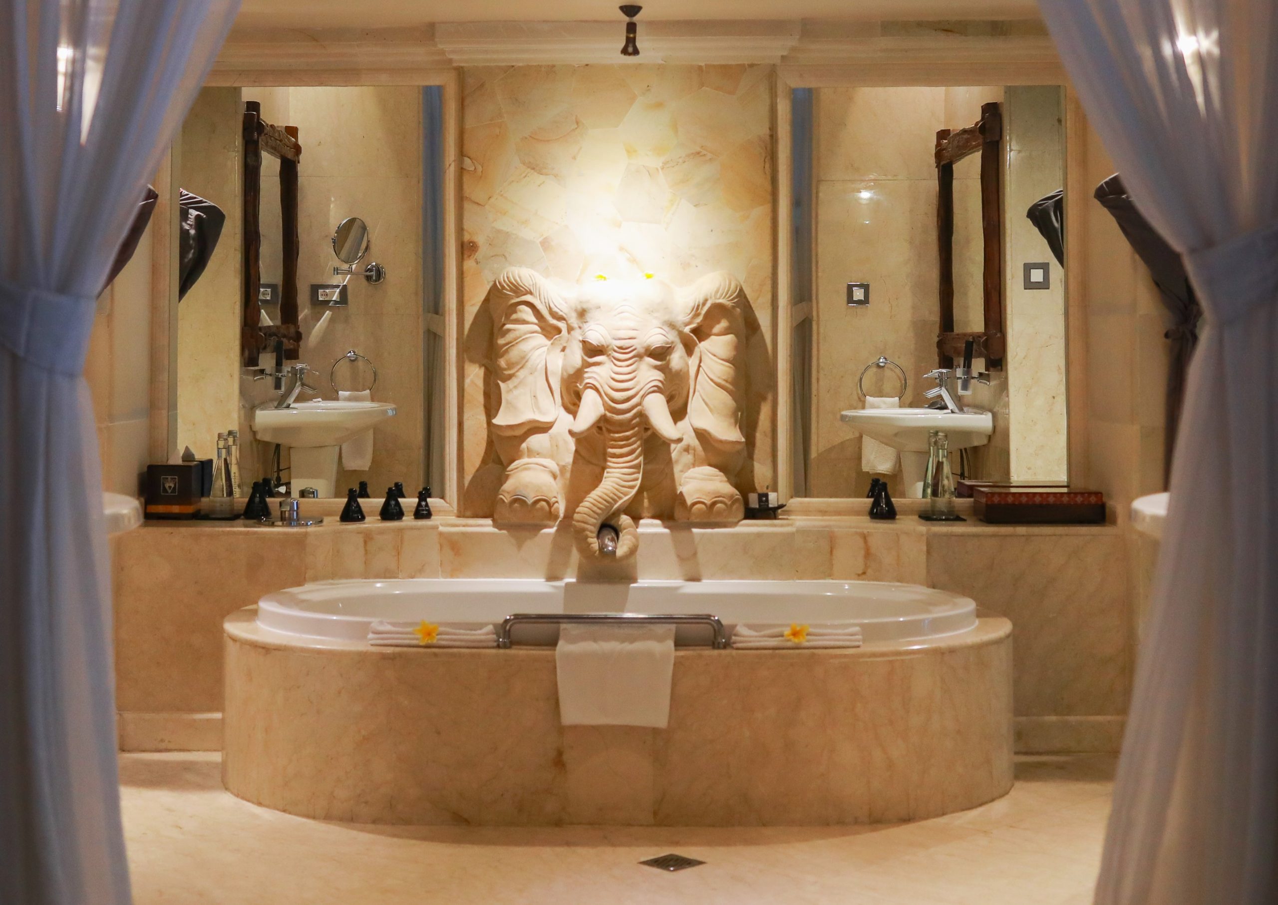 Elephant pool villa bathroom