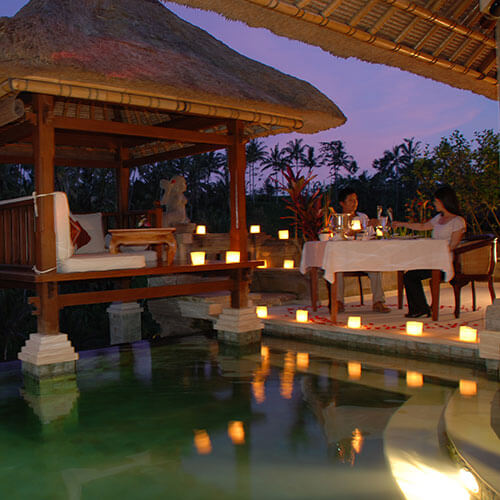Viceroy Bali Terrace Villa - candlelight dinner