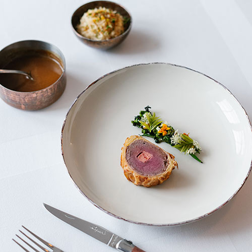 Aperitif Restaurant & Bar Dish - Venison Wellington