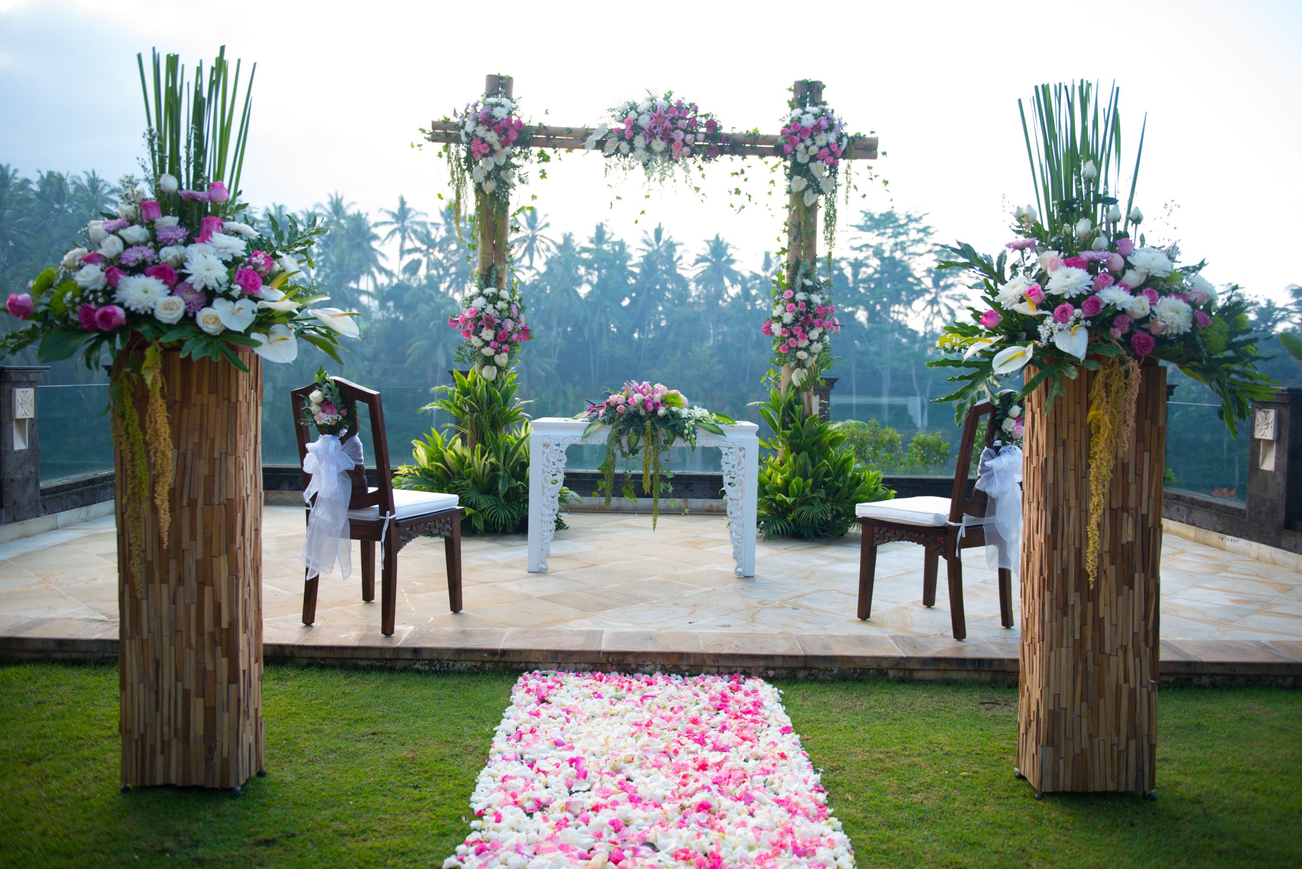 A wedding arch in Bali