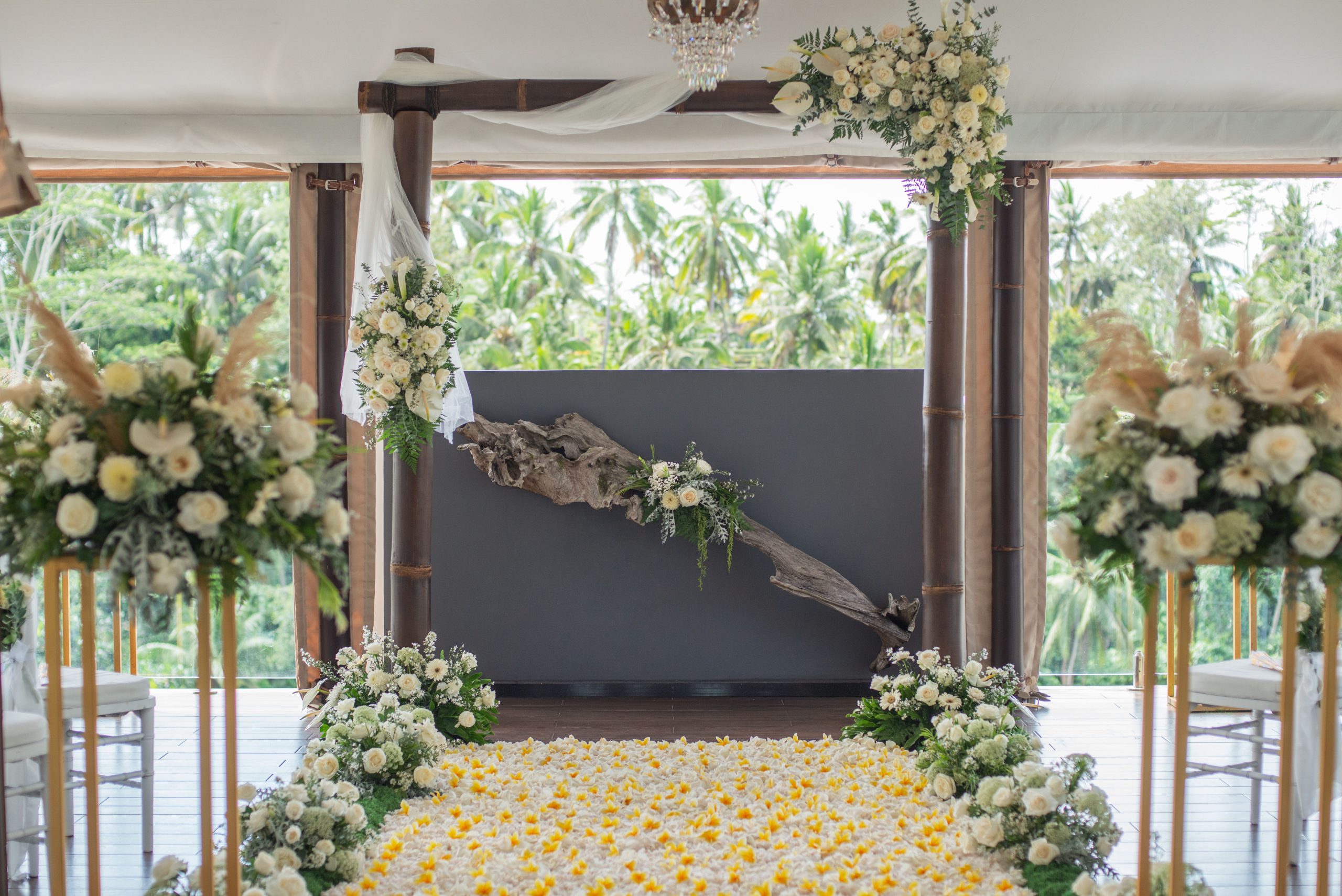 Wedding aisle decoration in Bali