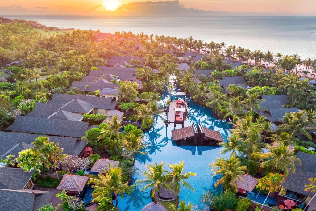 The pool and honeymoon villas at The St. Regis Bali Resort