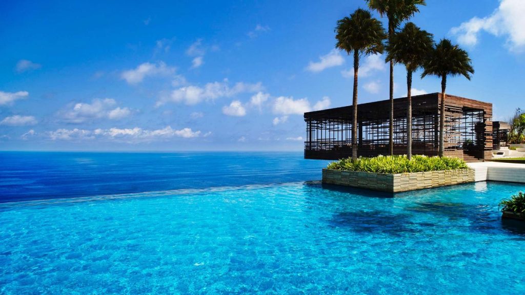 View from the pool at Alila Villas in Uluwatu