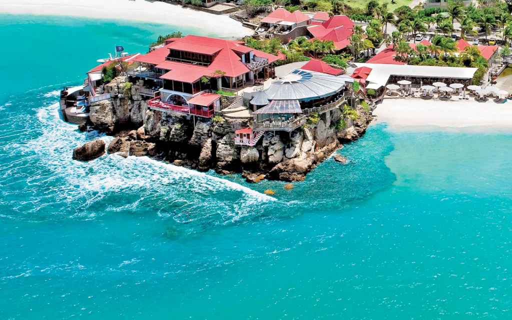 Aerial view of Hotel Eden Rock in St Barths