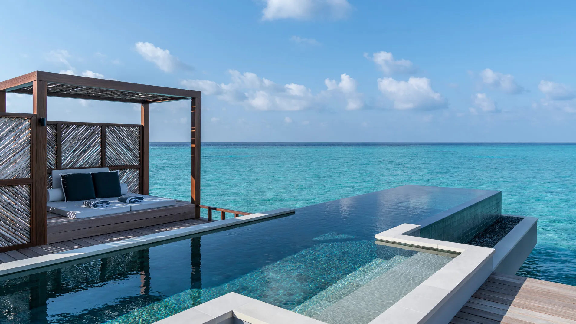 The pool at Four Seasons Resort in Maldives