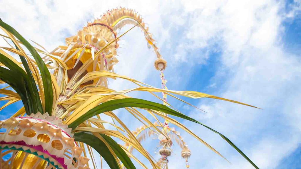 A traditional Balinese Galungan decoration
