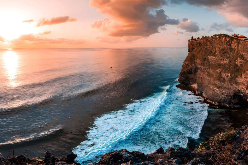 An ocean view cliff in Bali 