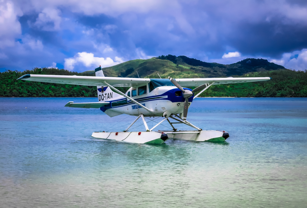 A sea plane in Fiji
