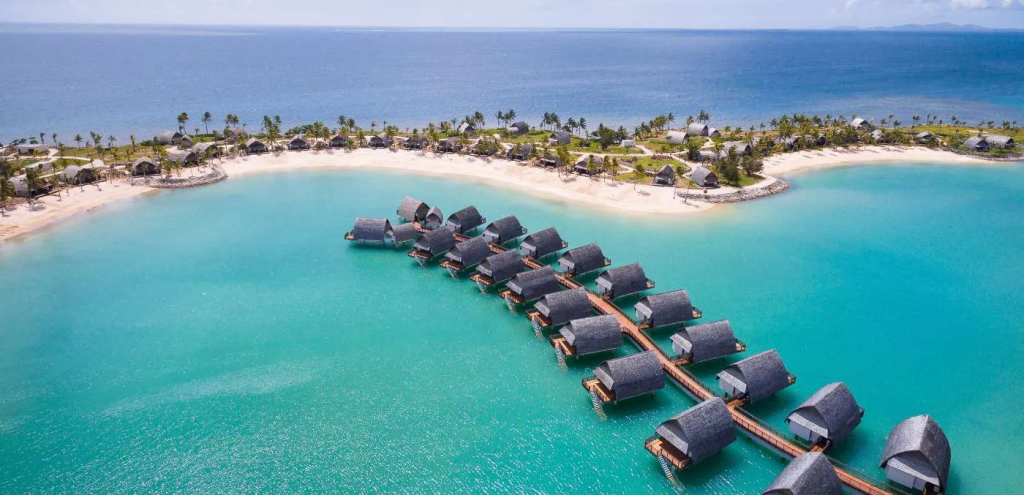 Honeymoon overwater bungalows in Fiji