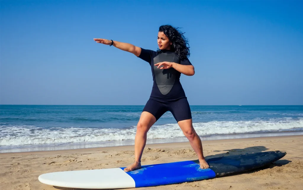A surf lesson in Bali