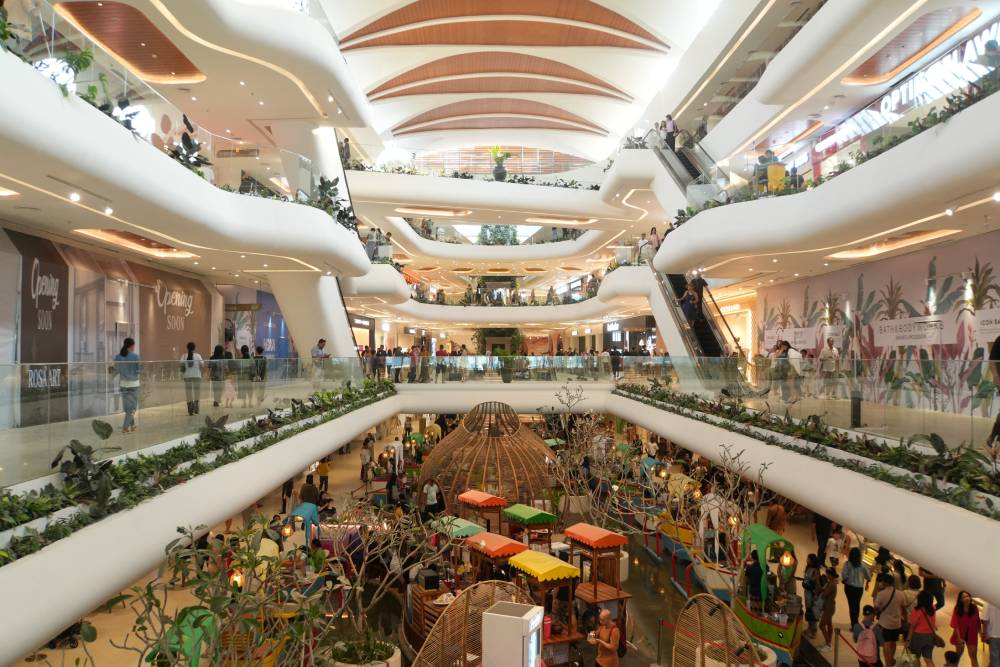 The interior view of Icon Bali Mall