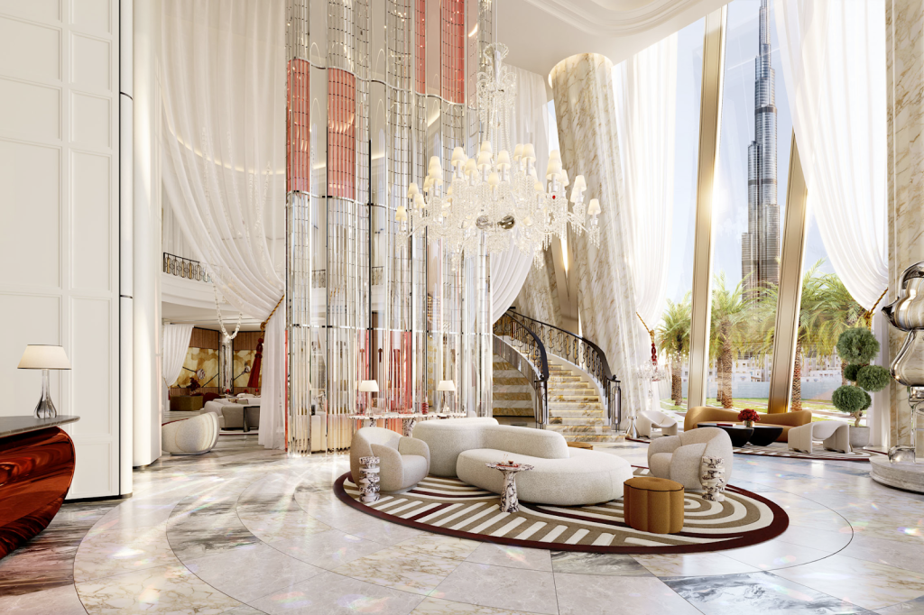 A lavish 7 star hotel interior