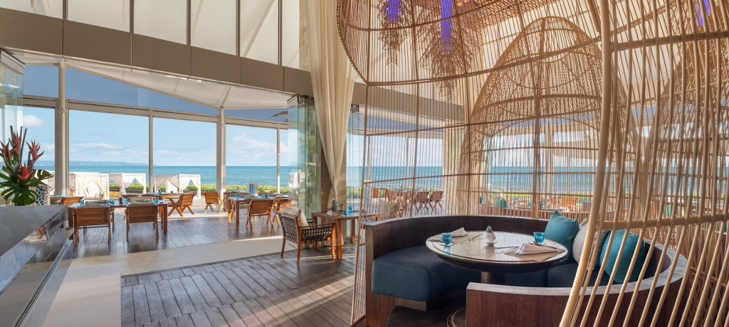 The view from the dining area of Starfish Bloo, Bali