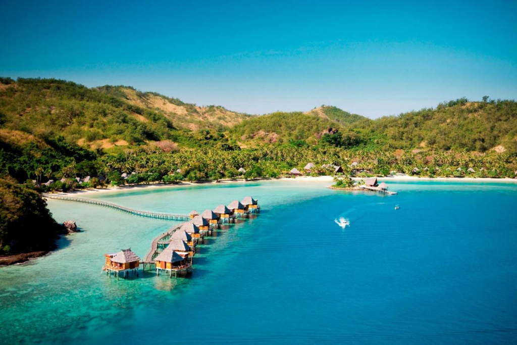 Honeymoon overwater bungalows in Fiji