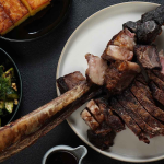 A tomahawk steak from Bali's Blossom Steakhouse