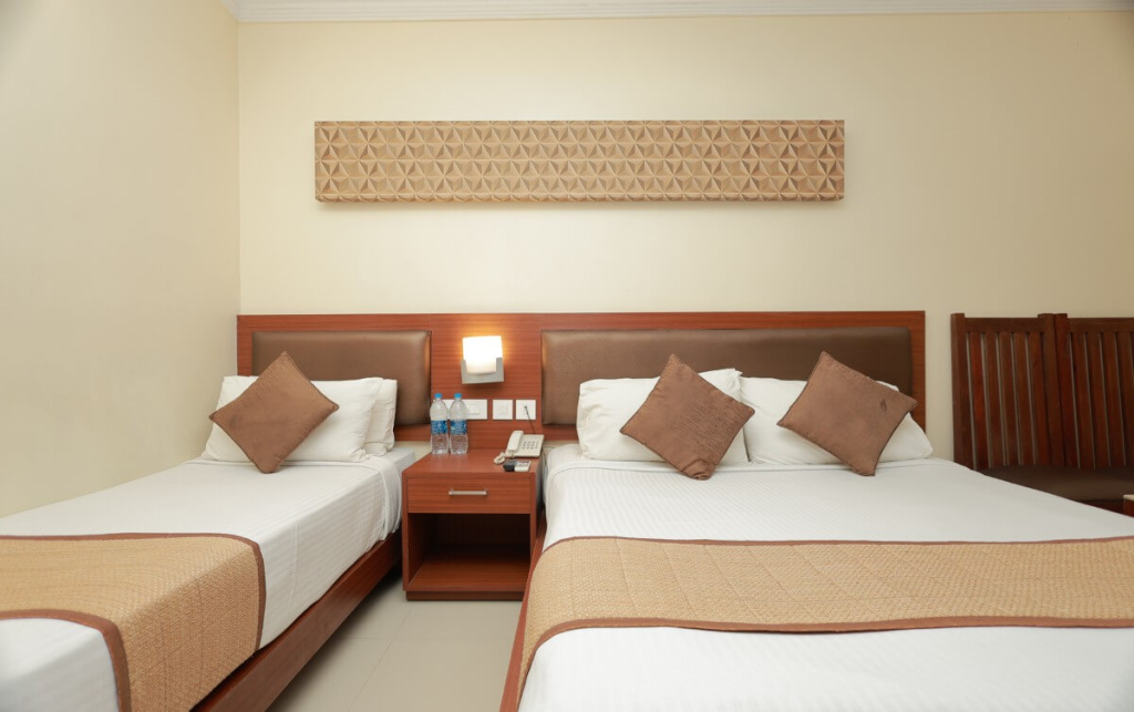 a triple room in a hotel